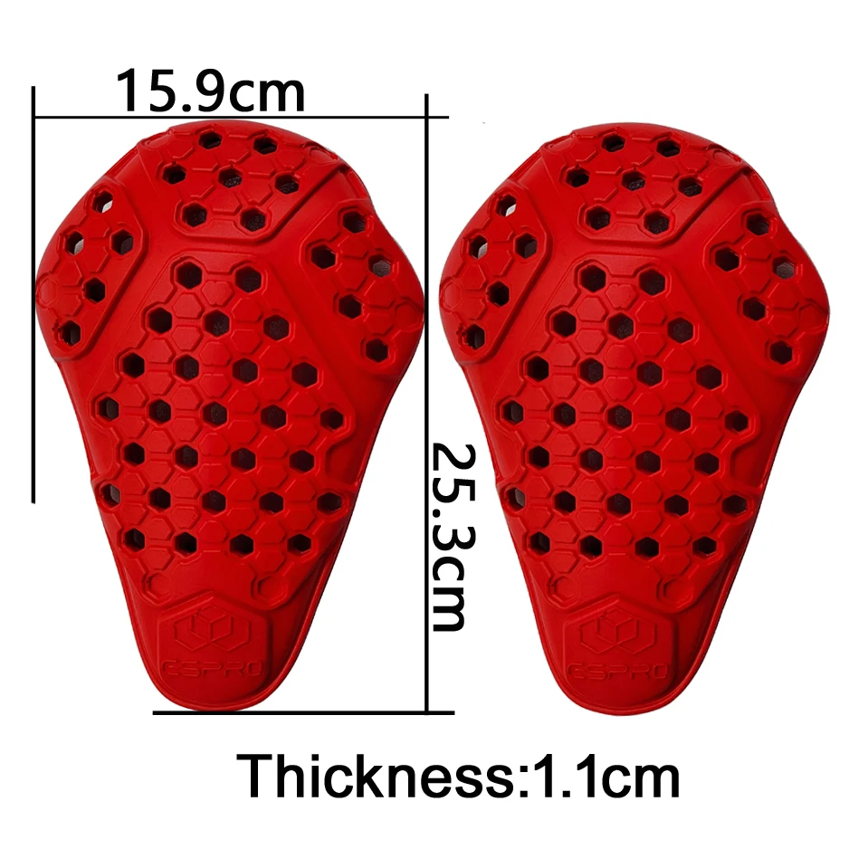 CE1 Level 1 Red Motorcycle Chest Back Protector Elbow Knee Shoulder Jacket Insert Gear Armor Moto Racing Protection Dorsal