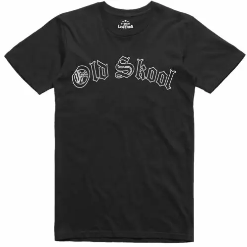 Mens T Shirt Old Skool / School Retro Style 60's 70's 80's Cotton Tee