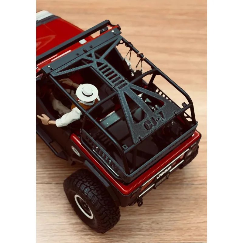 

Shark Fin Integrated Hard Top + Rear Bed Rail Cage RC Car Modified Upgrade Parts for Axial 1/10 SCX10 III JEEP CJ-7 RC Crawler