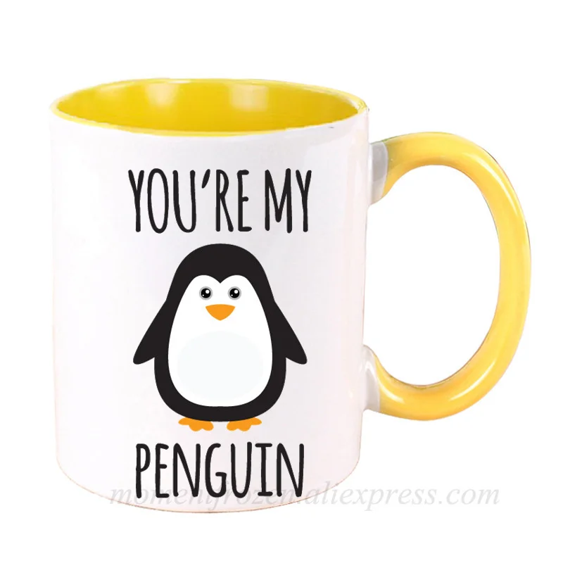 

You're My Penguin Mugs Tea Milk Coffee Mugen Ceramic Wife Husband Cup Drinkware Tableware Coffeeware Home Decal Valentines Gifts