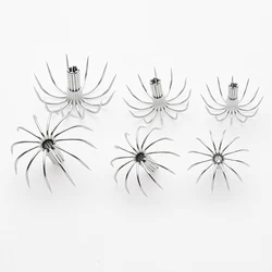 100 pcs high-quality squid hooks, 12 claw umbrella hooks, stainless steel barb free fishing hooks, sea fishing accessories