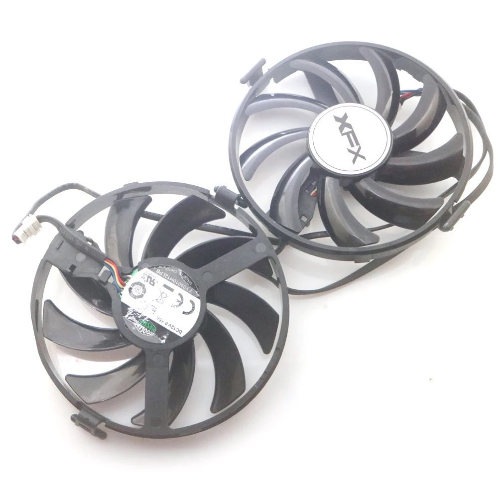 2pcs/lot FY09010H12LPB 12V 0.45A VGA Fan For XFX R9 380 380X R9 370 370X RX460 560 Graphics Card Fan 4Pin