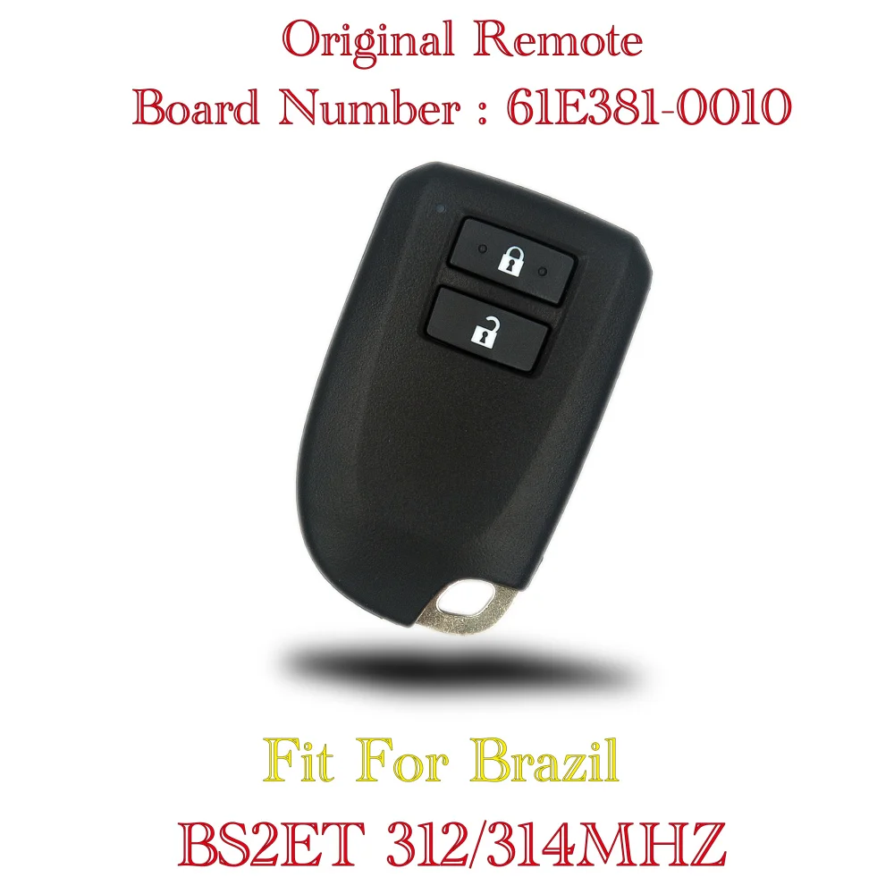 BaoJiangDd  car key Fit For  YARIS L VIOS Smart Key  312/314MHz 8A Chip FCC ID BS2ET Keyless GO