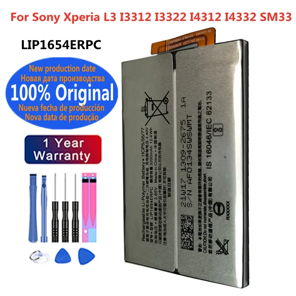 3200mAh SNYS1654 LIP1654ERPC Battery For Sony Xperia L3 I3312 I3322 I4312 I4332 SM33 LIP1654 SNYS1654 Phone Battery