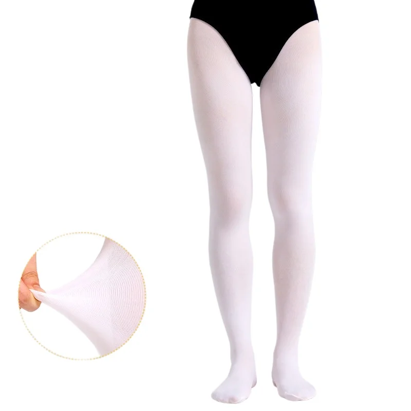 Women's White Ballet Tights Summer Thin Lightweight Dance Stockings for Practice, Performance & Graded Exams