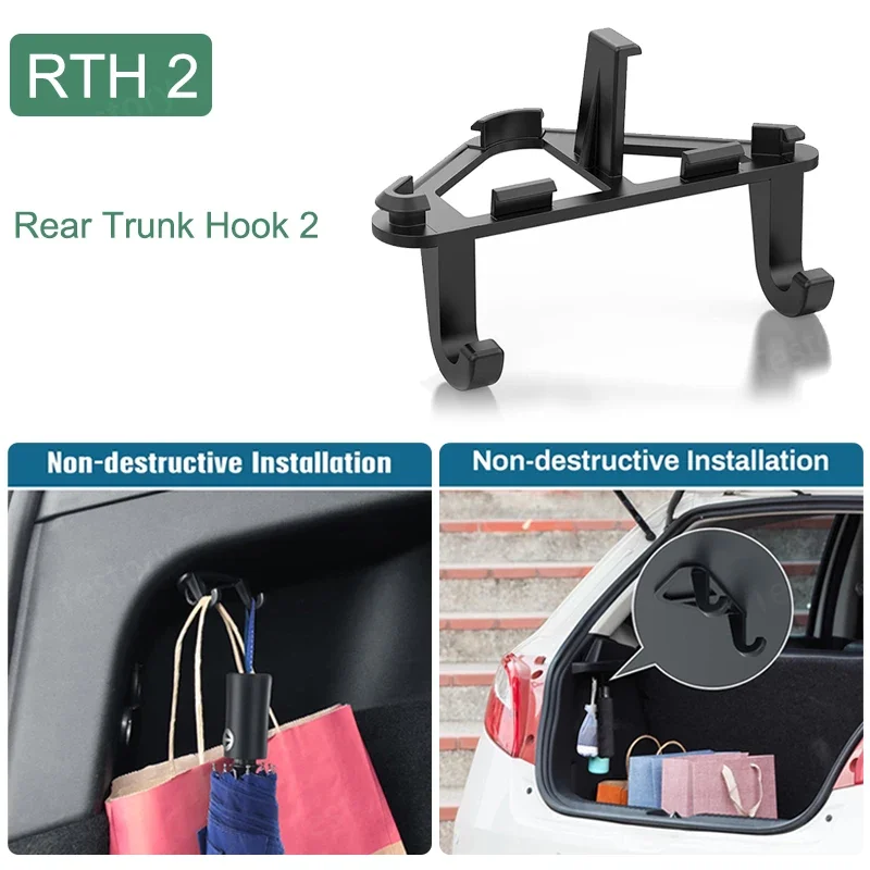 Hook for Tesla Model Y 2021-2024 Accessories Seat Back Clip Rear Trunk Hook Glove Box Organizer Holder for Tesla Model Y 2024