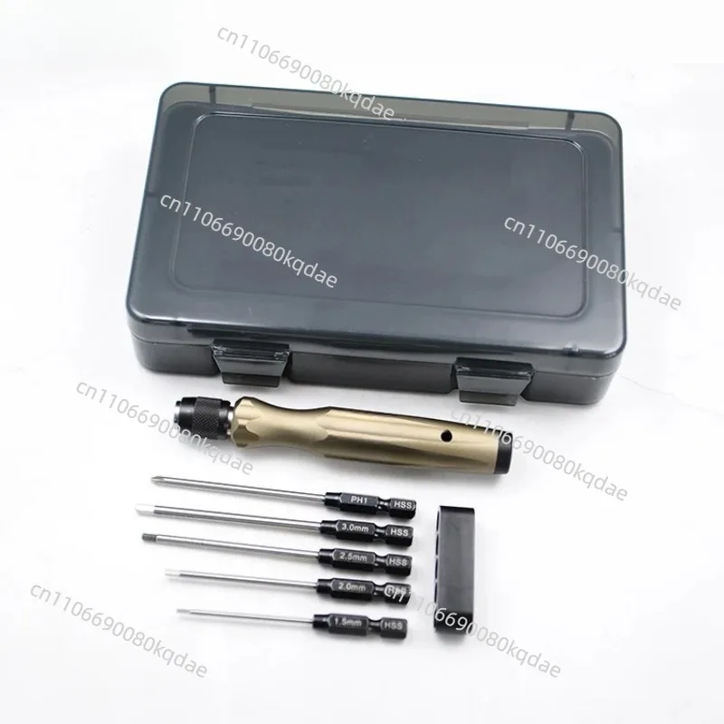 5‑in‑1 Multi‑Tip Screw‑Driving Tool, 1.5‑3.0mm Hex & PH1 Bit, High‑Speed‑Steel Hobby‑Project Repair Hardware Accessory