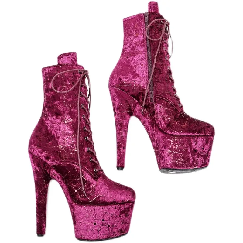 LAIJIANJINXIA-Botas Modernas para Mulheres, Sapatos de Dança Pole, Salto Alto para Festa, Novo PU Superior, 17cm, 7 Polegadas, Plataforma da Moda, 17cm, 217