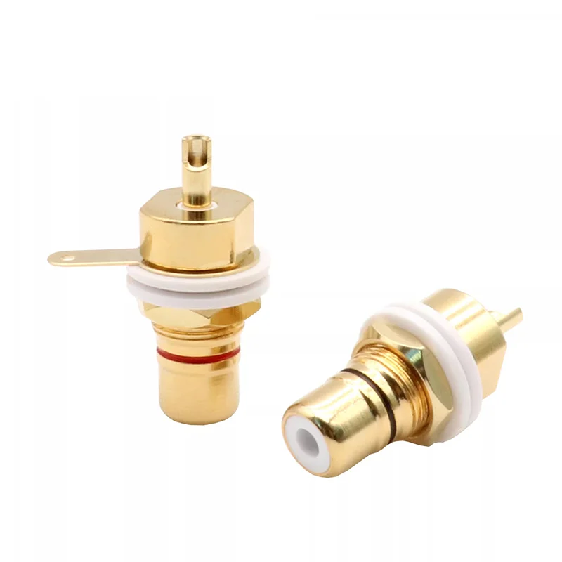 4/8/16PCS RCA Connector  Audio Jack Female Socket  AV Speaker Terminal Chassis Panel Mount CMC Connectors Cycle Nut