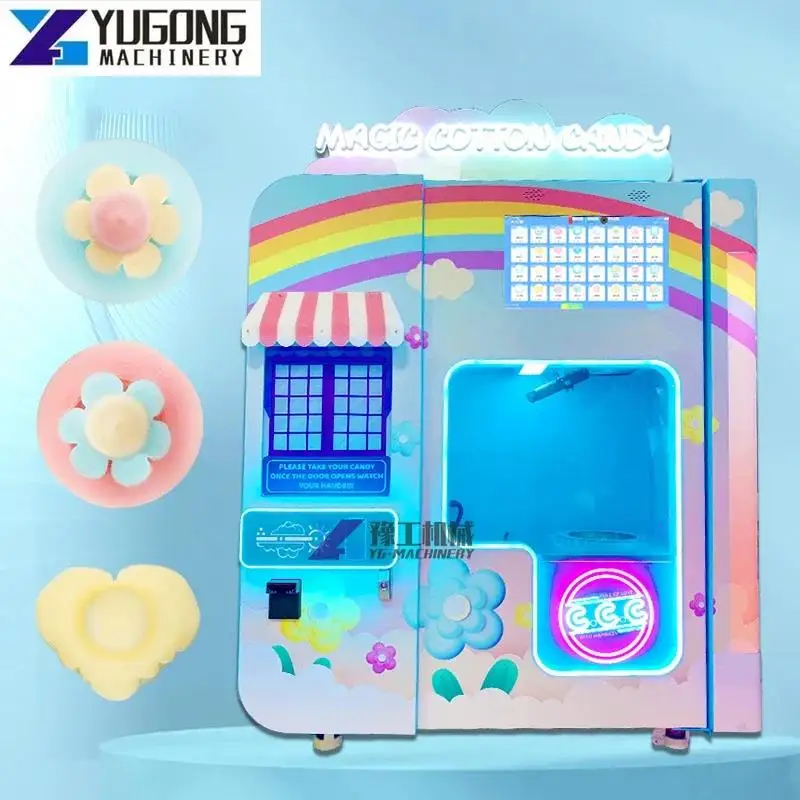 Automatic 32 Types Marshmallow Floss Cotton Candy Vending Machine Floss Making Candy Cotton Machine Vending Cotton Candy Machine