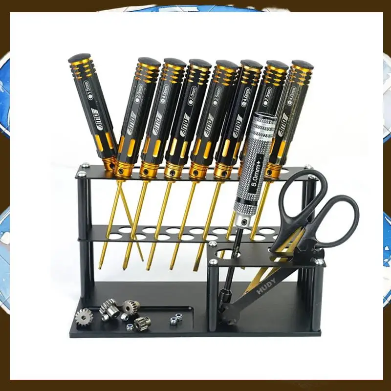 

RC Screwdriver Storage Rack Holder Aluminum Alloy Screwdriver Organizers For Hex Screw Driver RC Tools Kit Organizers-TFBC