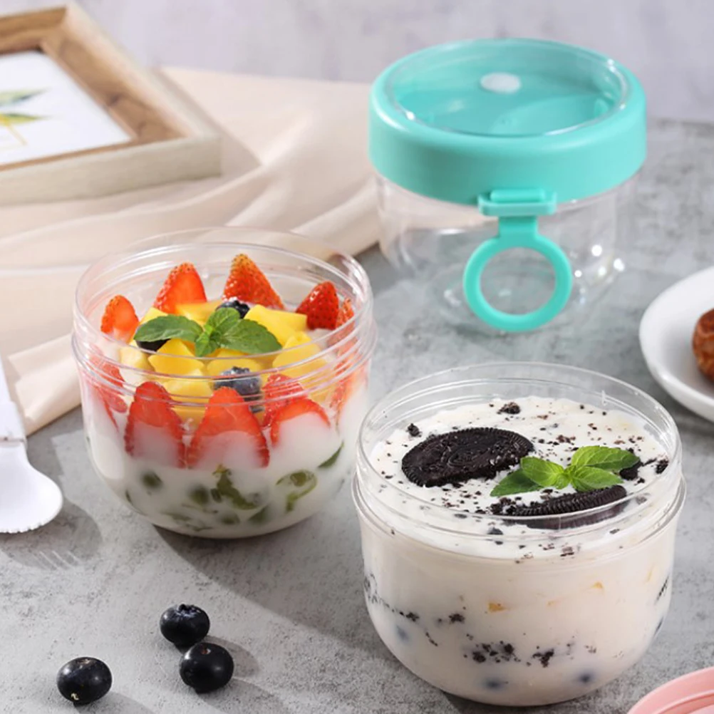 

Transparent Soup Cup PC Material Portable Safe Practical School Office Travel Lightweight Small Size Sealing Design