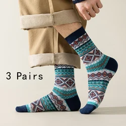 Socks man autumn and winter cotton stockings in the retro national style color anti-odor cotton stockings stockings stockings