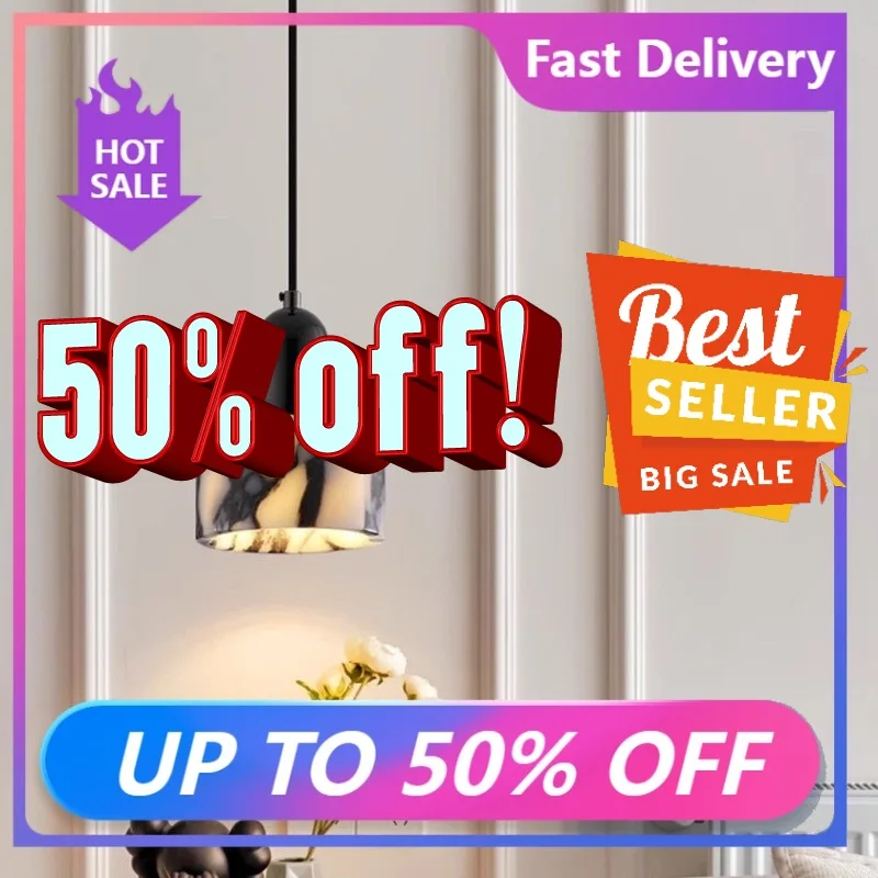 

【Быстрая доставка】Роскошный каменный подвесной светильник в стиле Bulgari, люстра премиум-класса для спальни, прикроватной тумбочки, гостиной, прихожей, обеденной вкладки