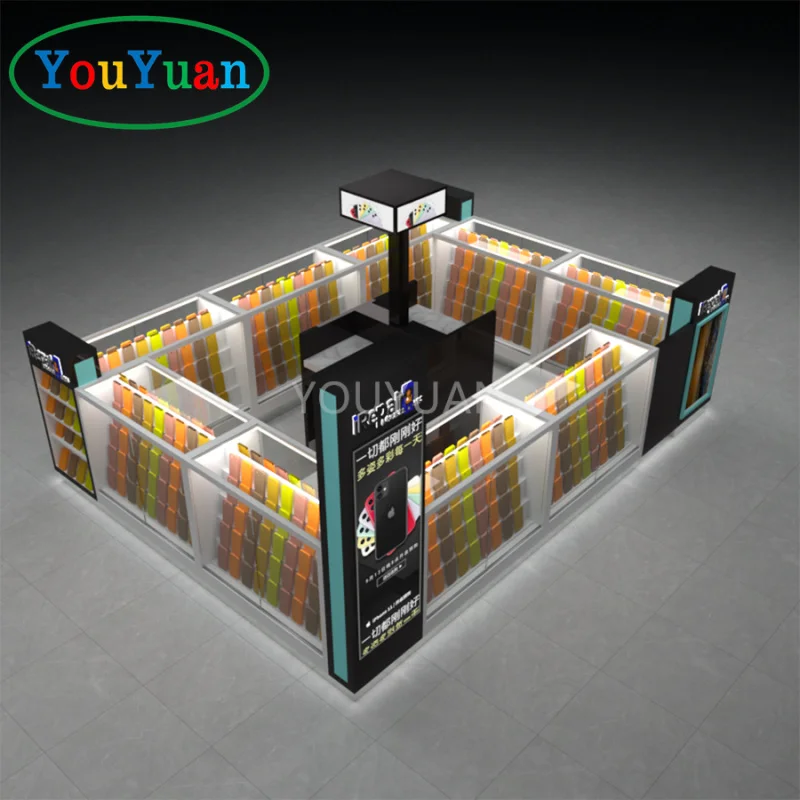 (customized)Cellphone repair shop kiosk store counter i phone mobile shop glass counter cellphone shop display table