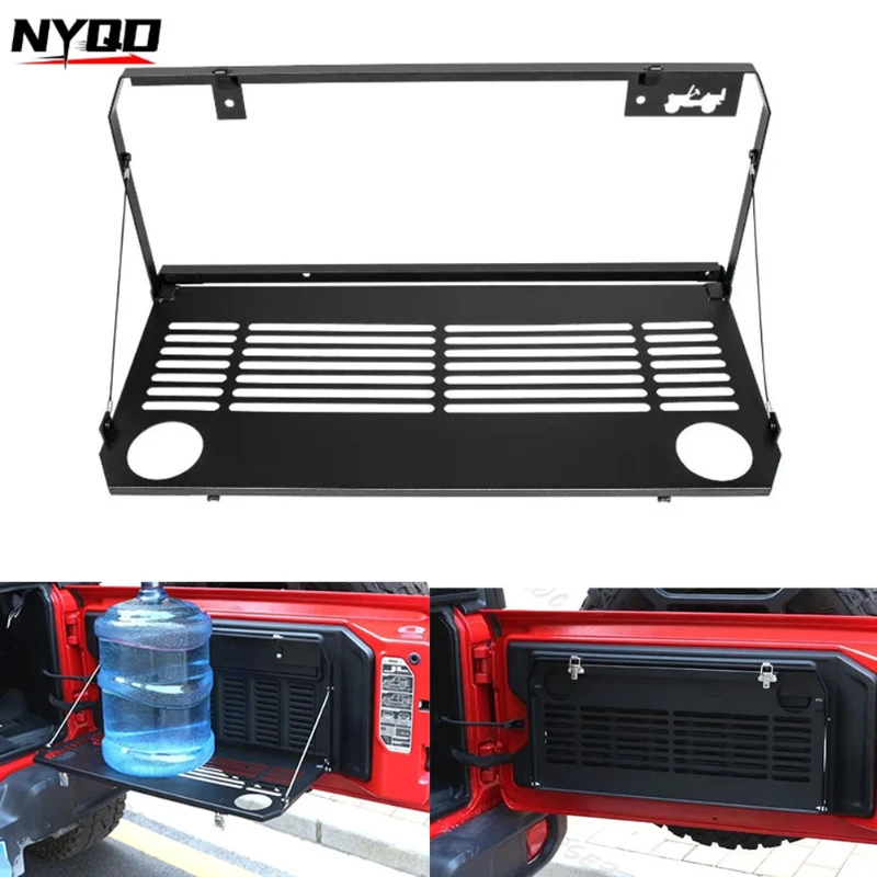 

Стальной складной багажник-стеллаж для автомобиля, простой, для установки на заднюю дверь, подходит для JL 2018 2019 2020