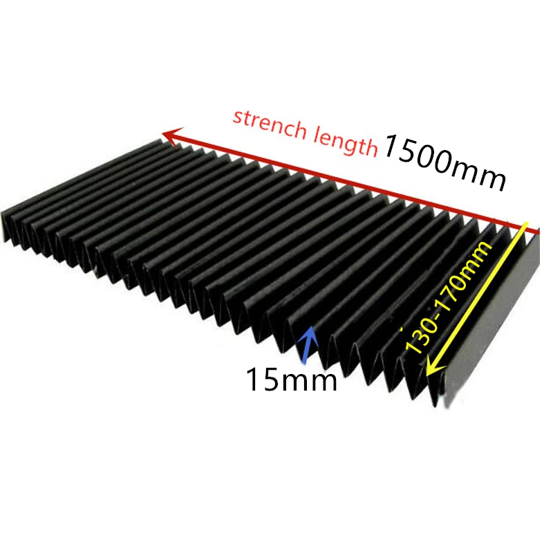 

Free Shipping 130mm-170mm Bellows Cover Shield guard Machine Accordion Dust Three-proof Cloth Protective Cover Rail Telescopic