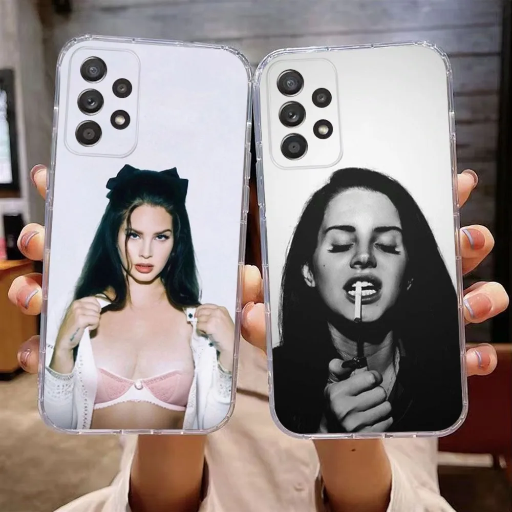 Singer Lana D-Del Rey Phone Case For Samsung Galaxy A71,70,52,51,40,31,A50,30S,21S,Note20ultra Transparent Cover