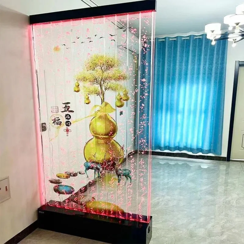 custom.Indoor LED Glowing Pattern Background Wedding Party Decoration with Dancing Fountain Waterfall Bubble Wall Screens Room