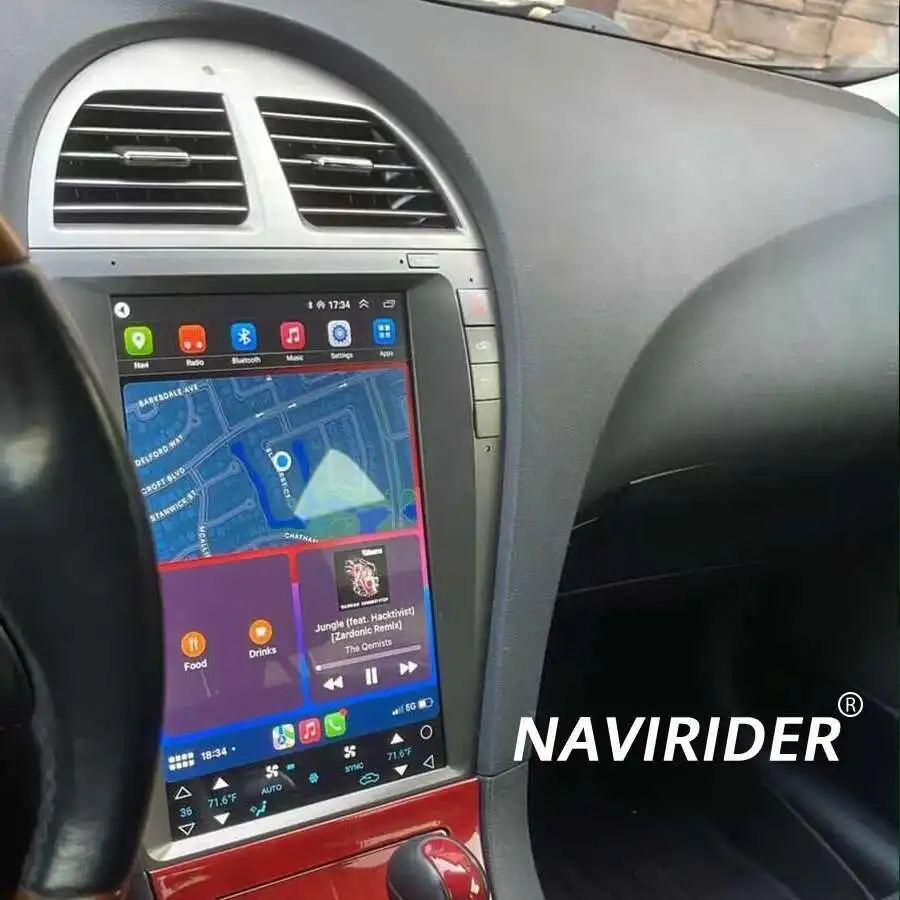 12.8inch Android Screen 2Din Car Radio Carplay For Lexus ES350 ES ES240 ES300 2006-2012 Stereo GPS Multimedia Video Player