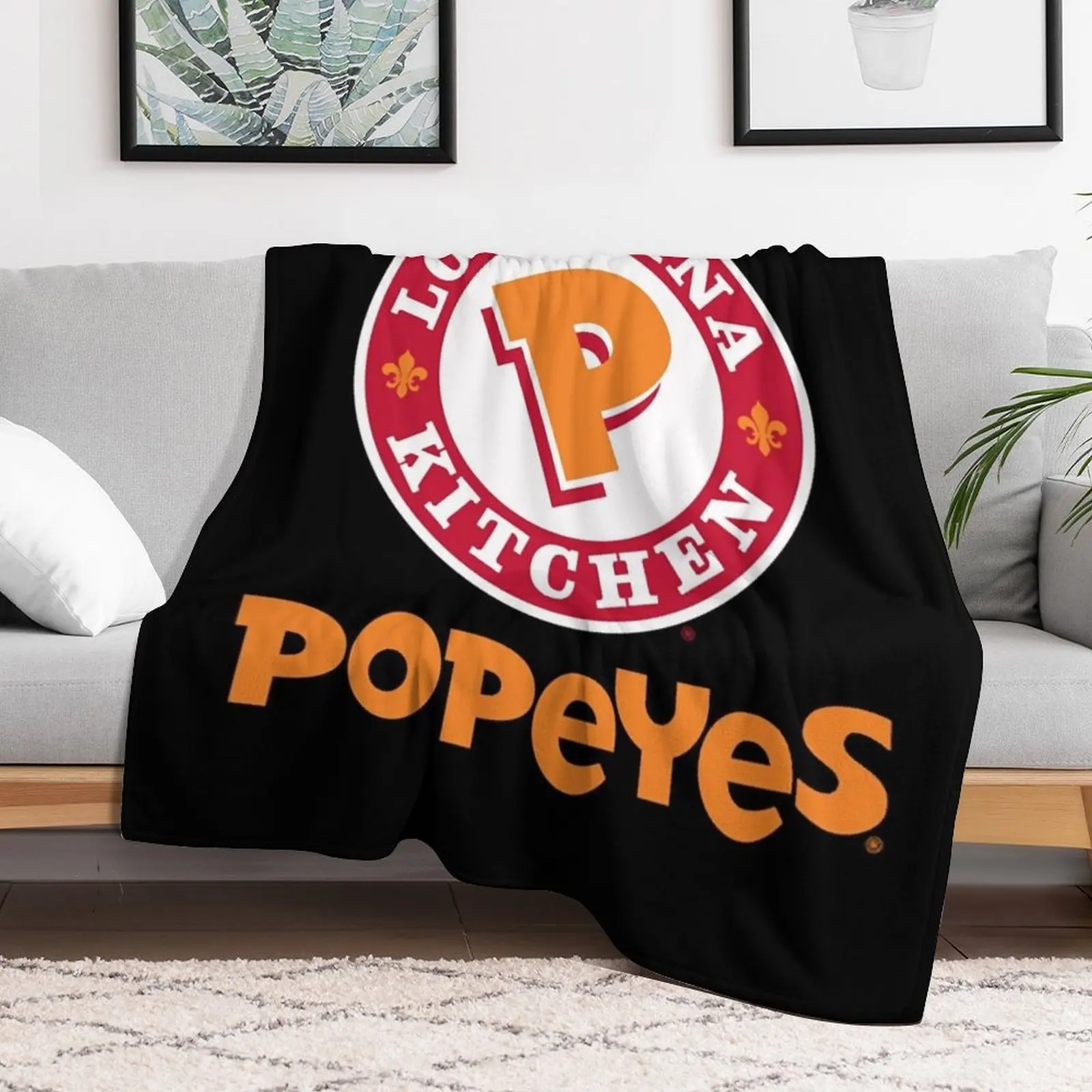 Popeyes Logo Classic Throw Blanket Decorative Sofas christmas gifts Blankets