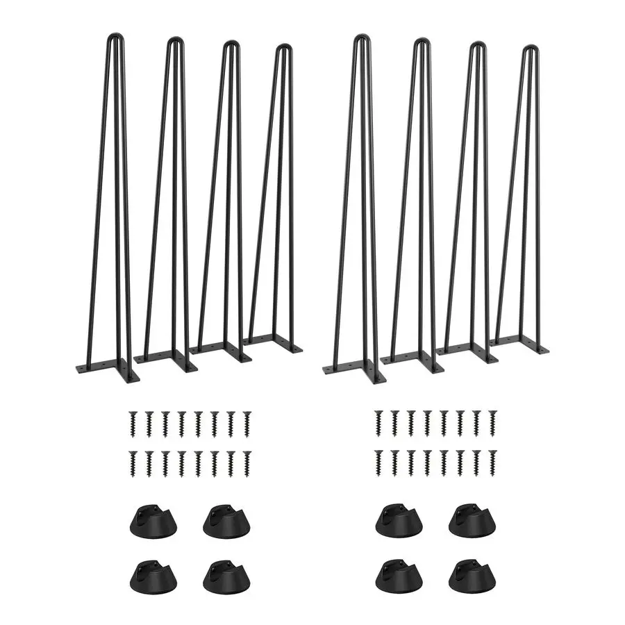 

Ножки стола 28 дюймов, 2 комплекта металлических ножек стола, сверхмощная стальная мебельная ножка в индустриальном стиле с резиновой защитой для ножек для боковой стороны