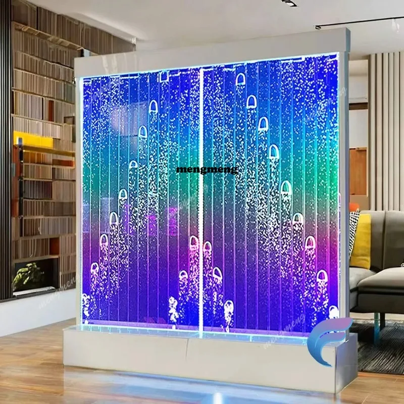 Customization.Floor Standing Water Bubble Wall with RGB Led Light , Water Feature Bubble Wall Screen