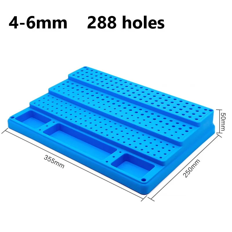 1pcs Plastic 82-288 Holes CNC Storage Box Organizers Box Drill Bit End Milling Tool 4-32mm Tools Packaging