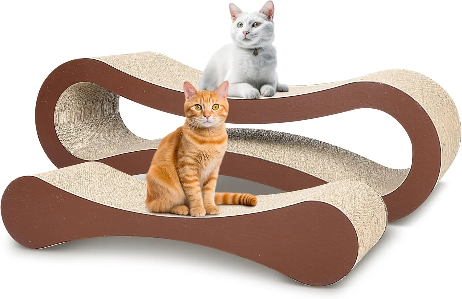 

2 in 1 Cat Scratcher Cardboard, Cat Scratching Board Furniture Protector, Scratching Post, Cats Beds for Indoor Cats