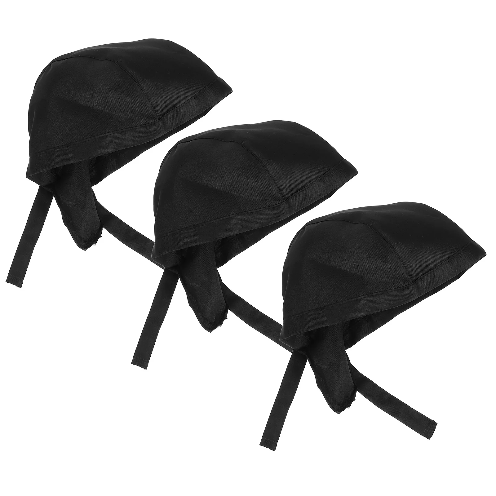 Chapeaux de Chef réglables, 3 pièces, casquettes de restauration de cuisine, Turbans de cuisine, chapeau de travail confortable noir pour chefs, boulangers, serveurs