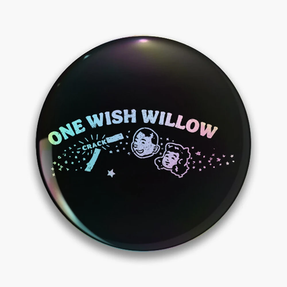 Cinegogue x Obsession One Wish Willow2 Pin Holographic Star Heart Pin Brooches Laminated Button Fashion Accessory