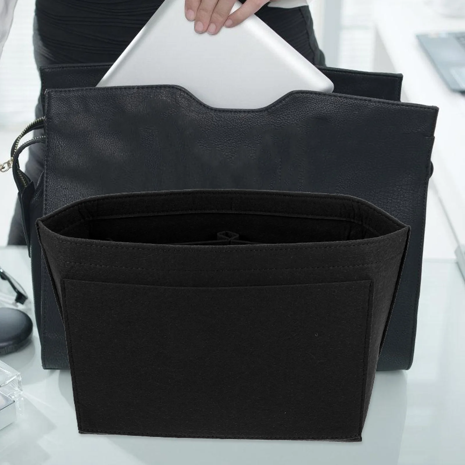 

Felt Purse Organizer Insert For Handbags Small Bag Organizer Tote Insert Storage Purse Accessories