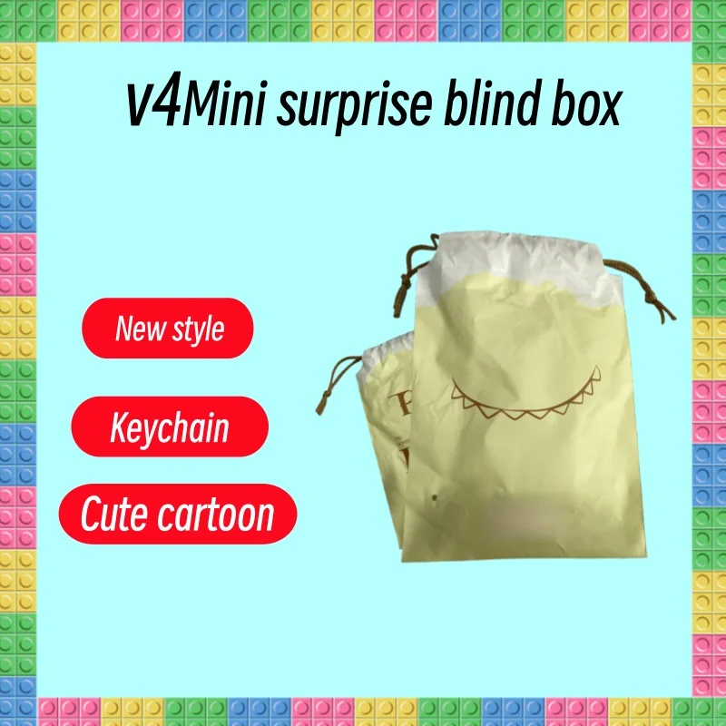 Mini V4 vinilo de alta calidad muñeco de peluche monstruo sorpresa caja ciega llavero de energía grande accesorio de muñeca