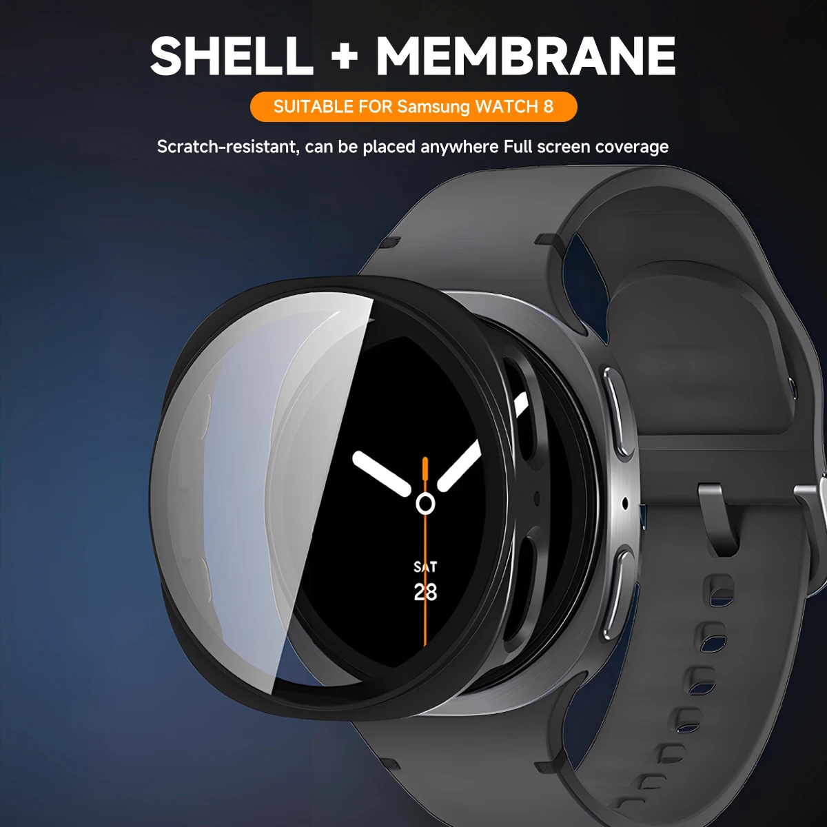 لسامسونج غالاكسي ساعة 8 44 مللي متر 40 مللي متر الفرقة + حافظة 1:1 الرياضة حزام المعصم استبدال كوريا سوار + غطاء + الزجاج غالاكسي watch8 الأشرطة