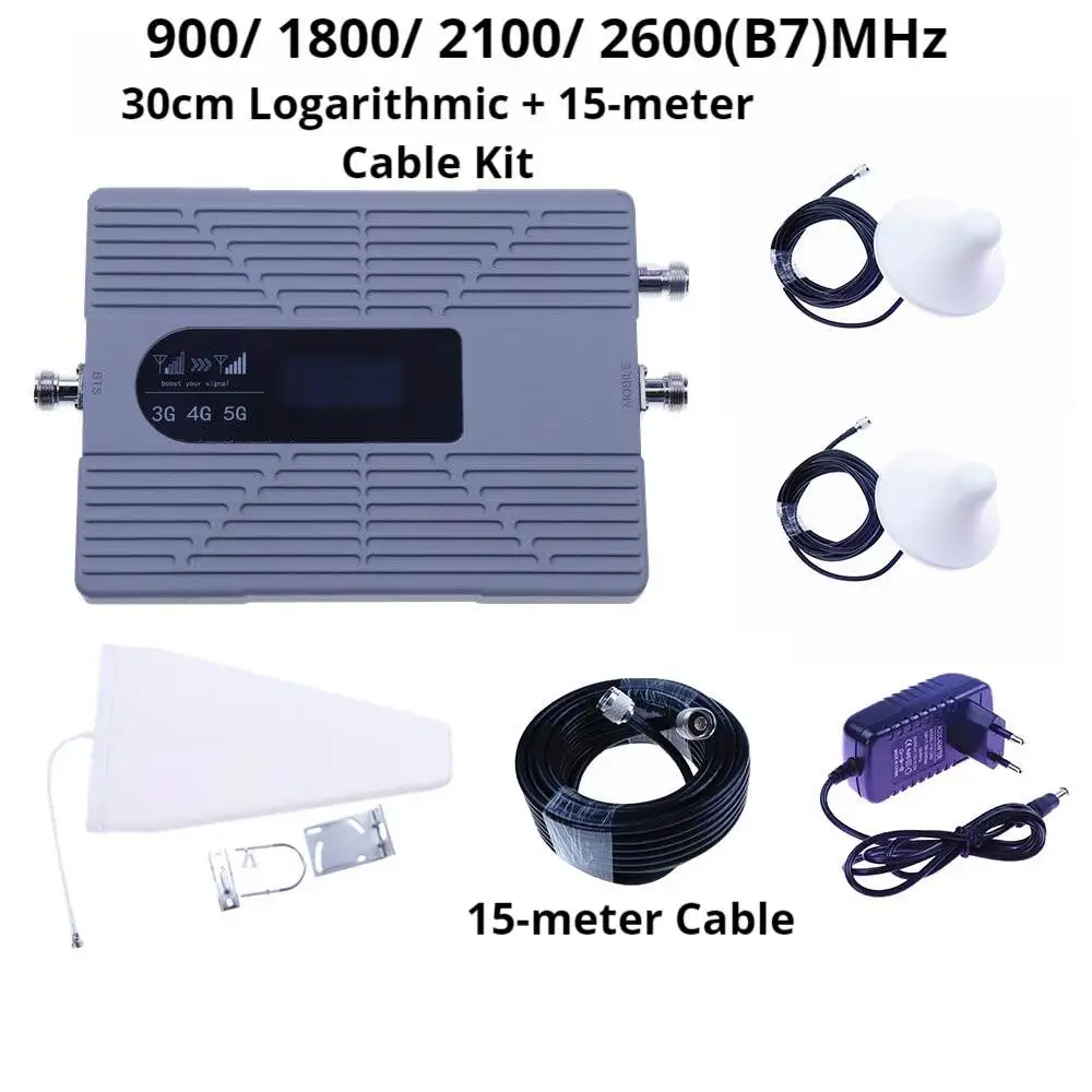 5G mobiele signaalversterkerkit Dual Head vierfrequentie Power Booster met verbeterde dekking voor meerdere frequentiebanden