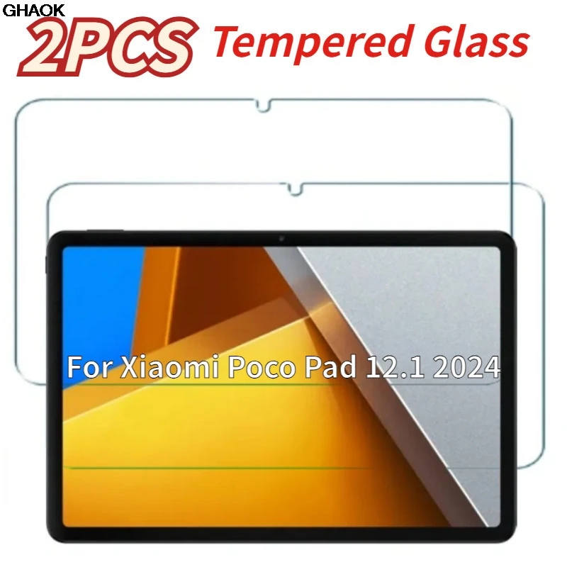 

For Xiaomi Poco Pad 12.1 2024 Tempered Glass Screen Protector Anti Scratch HD Clear Protective Film For MIPad Poco Pad 12.1