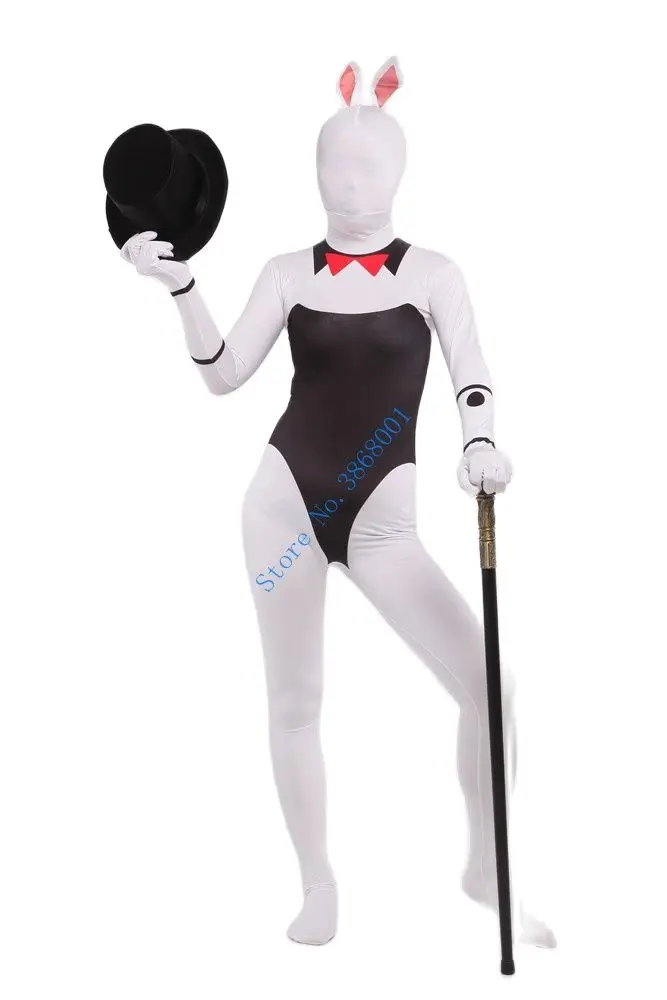 Animal funny bunny girl cosplay Catsuit Costume Lycar spandex full Body Zentai suit stage costumes club party jumpsuit