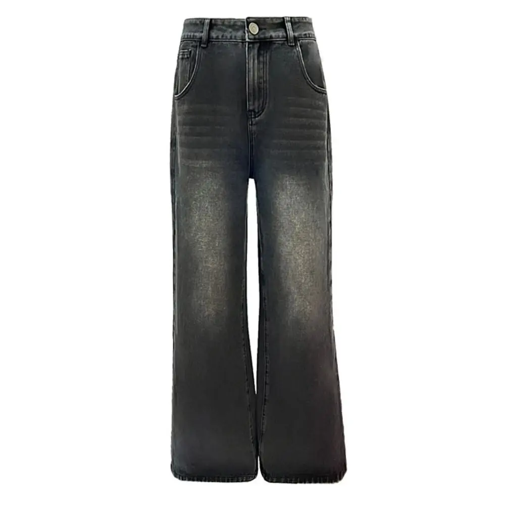 

Fashion Straight Leg Y2K Jeans High Waist Autumn Retro Jeans Women Loose Cowboy Trousers Streetwear