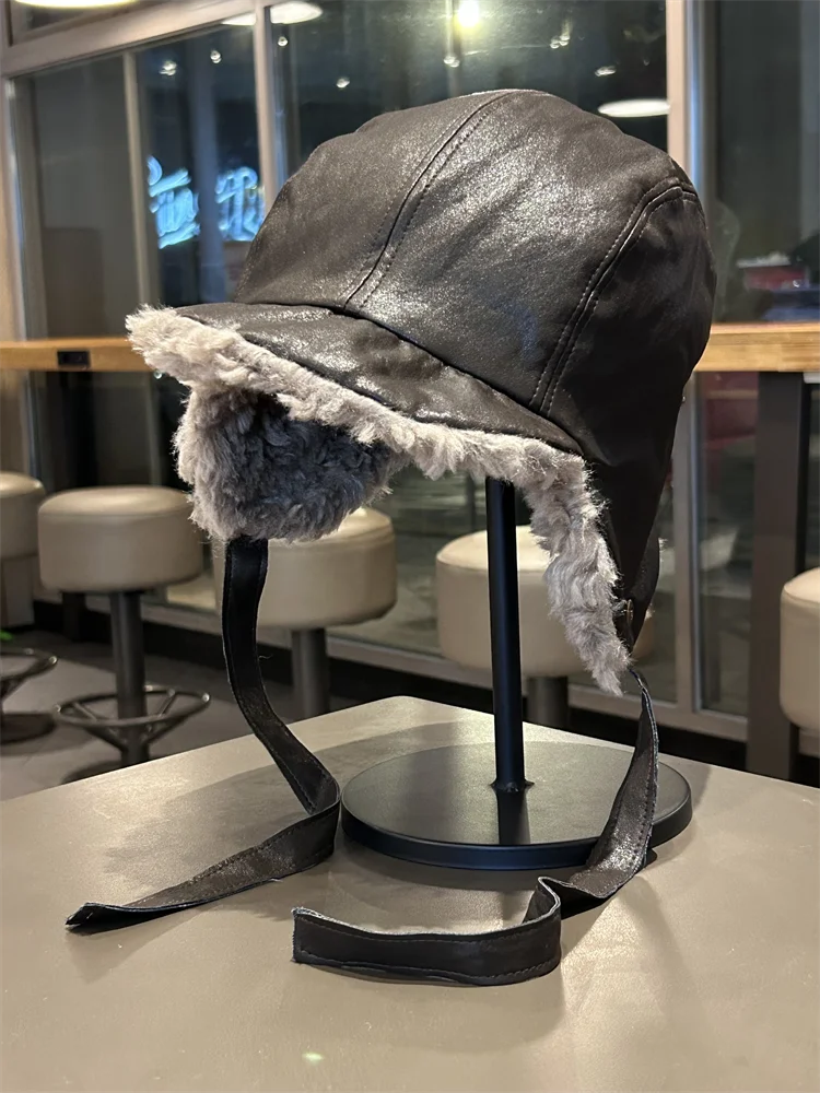 Winter Duckbill Lei Feng Hat for Men and Women, Thickened Cycling Warmth, Cold Protection, Ear Protection Hat, Snow Pilot Hat