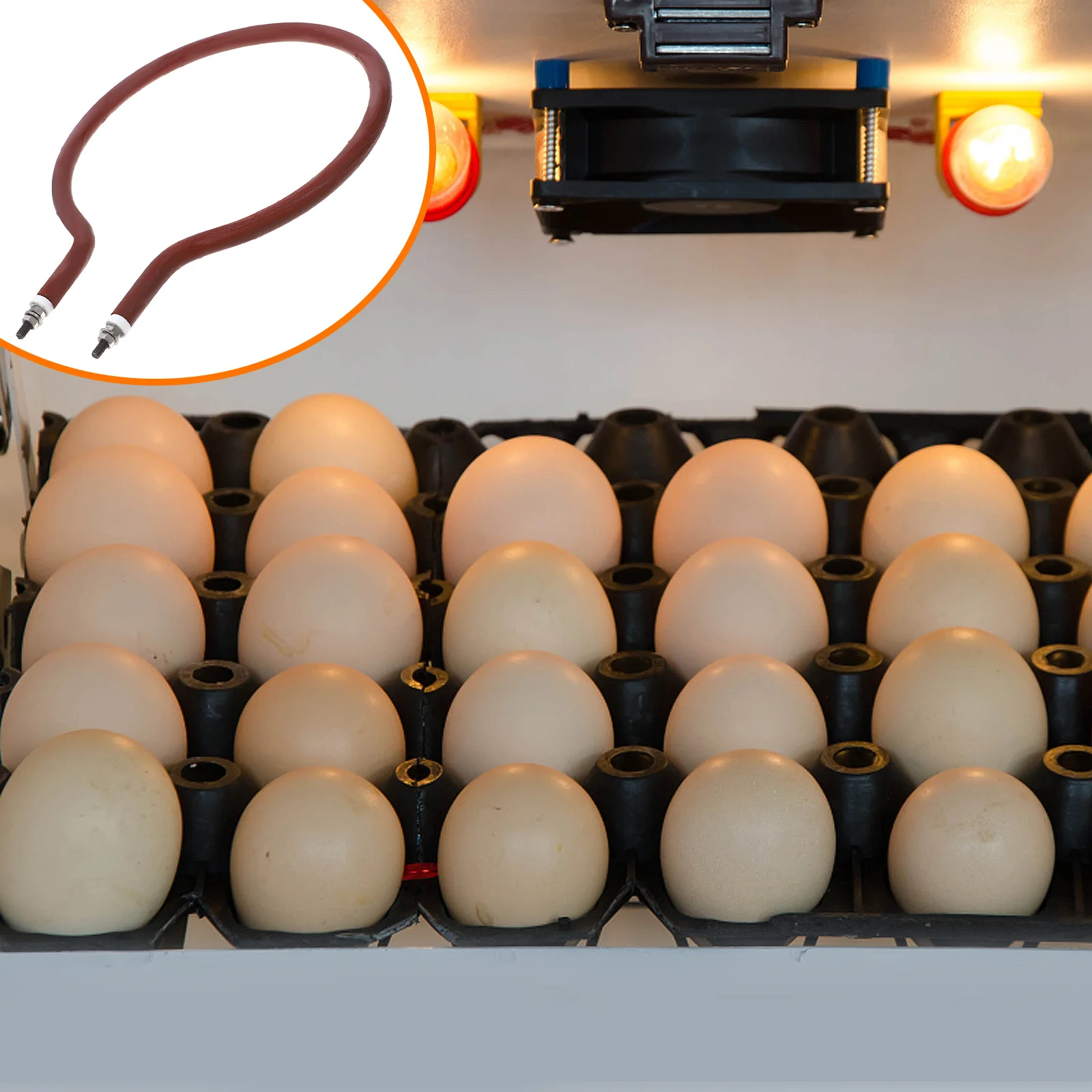 

200Mm Heating Tube For Incubator 200W Metal Heater Element Replacement Incubator Accessory Heating System Tool