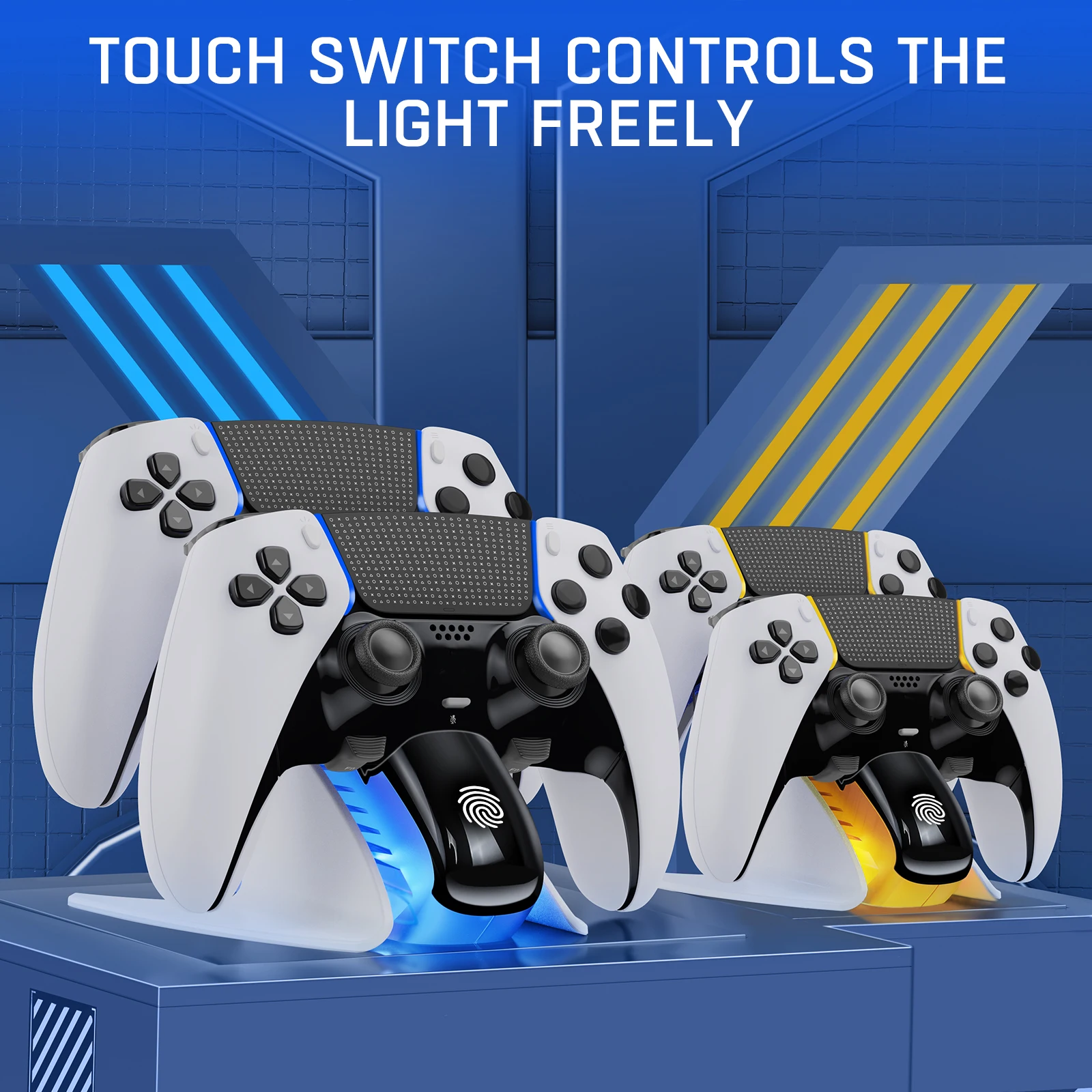 BEBONCOOL-cargador Dual Dualsense para PS5, base de carga con Cable USB C para ESTACIÓN DE PS5 y Playstation 5