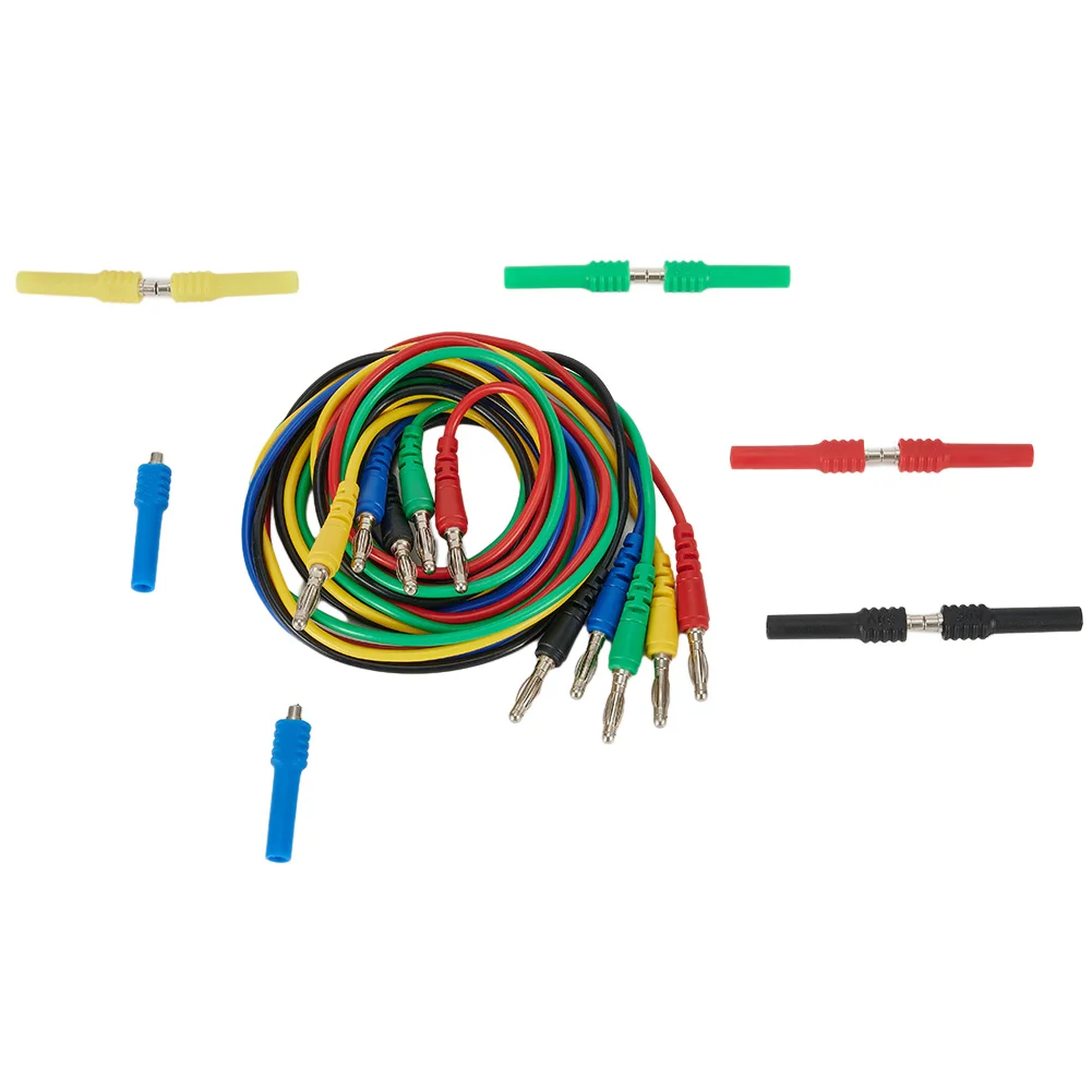 

Magnetic Test Leads 5PCS Magnetic Banana to Banana Plug Test Leads with 3737inch Lead Length and Different Colors