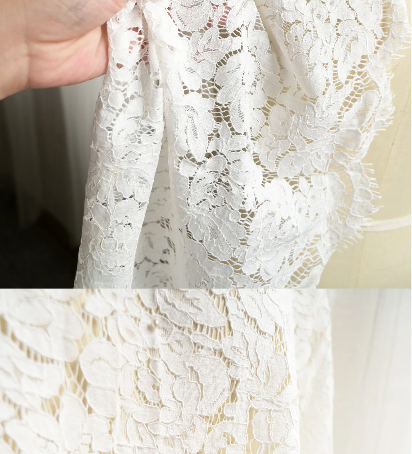 150CMX36CM ، الحدود القطن رمش أقمشة الدانتيل. DIY بها بنفسك الخياطة فساتين الزفاف الزفاف. نسيج الدانتيل الفرنسي 2025 نسيج عالي الجودة الدانتيل #6