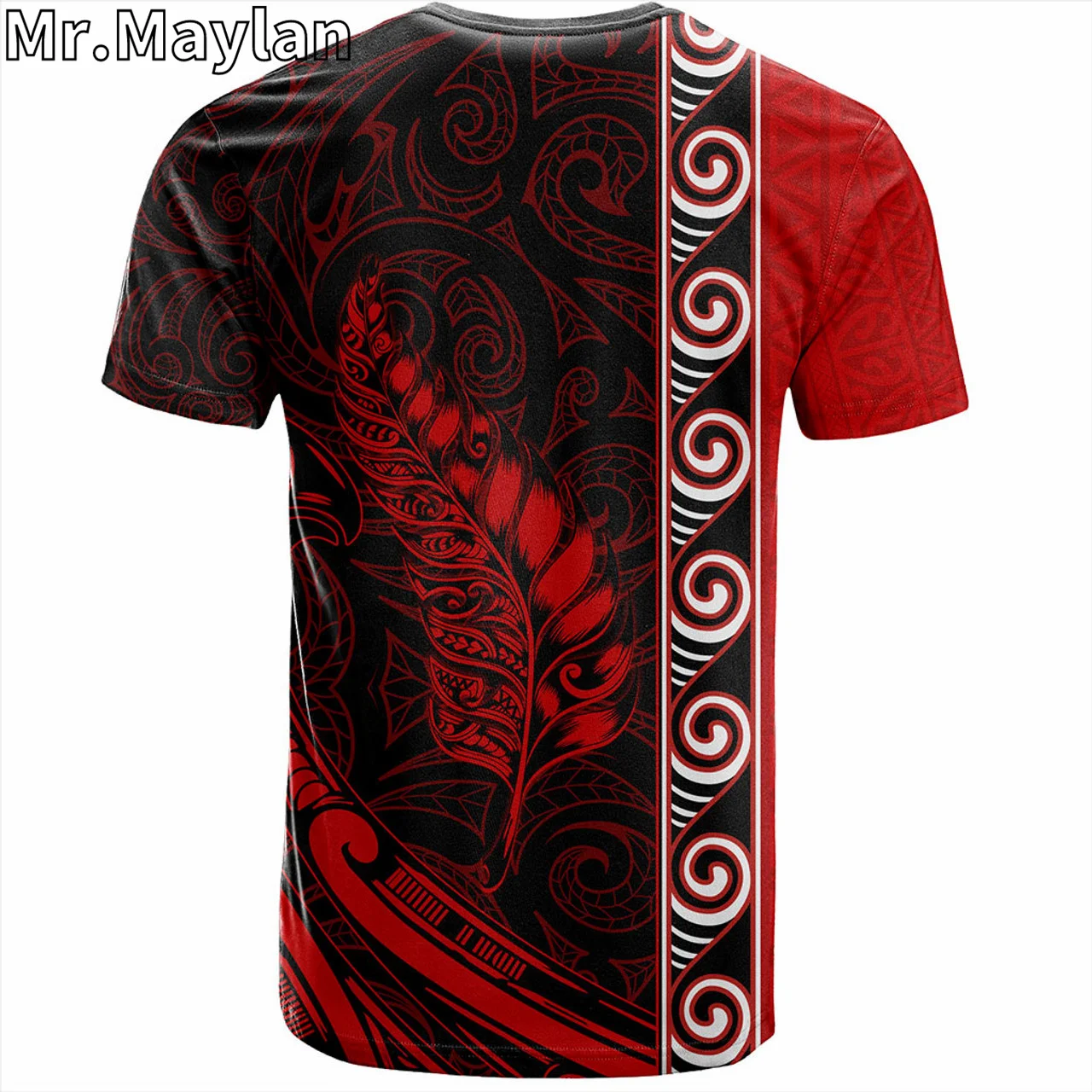 Personalised 3D Print New Zealand T-Shirt Polynesian Maori Silver Fern Red Tattoo Tshirt Men Women Streetwear Unisex Tee Tops-8