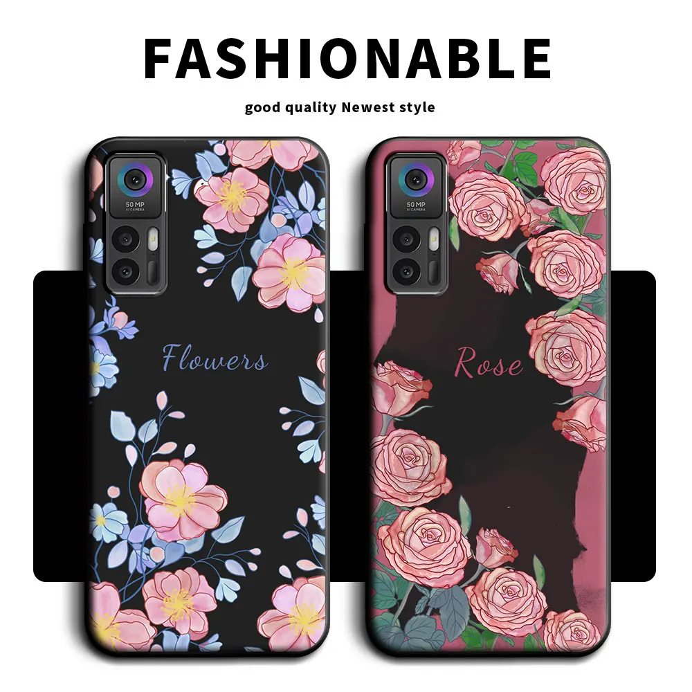 For TCL 30 Plus Case Soft Silicone TPU Panda Flower Butterfly Couple Boys Girls Phone Case For TCL 30 SE 30E 305 306 Back Cover