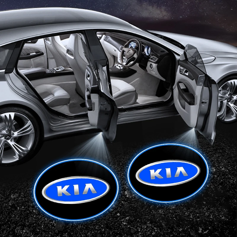 Estilo de coche LED puerta de coche luz de bienvenida proyector láser Logo luz para KIA Cerato Sportage R K2 K3 K5 Sorento Sportage R Rio Soul