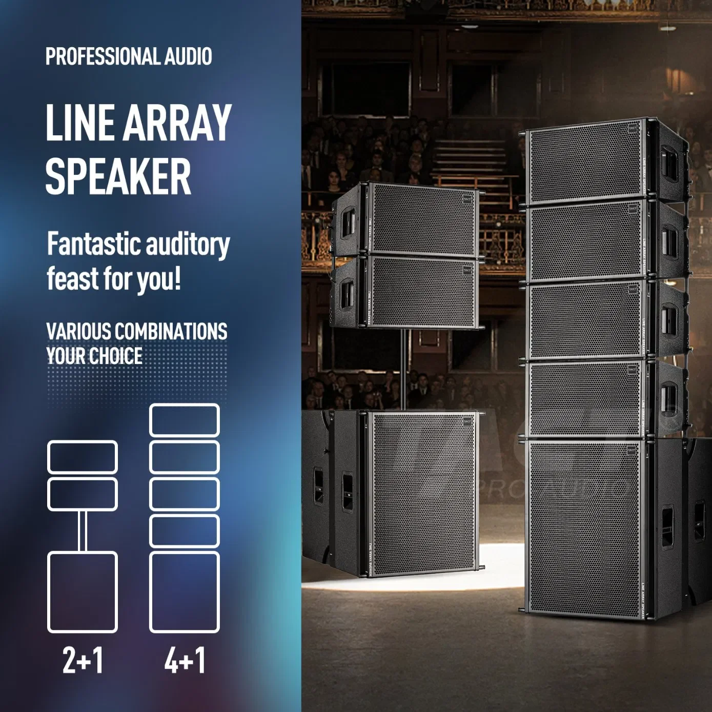 Tact TQ12 Single 12 Inch Passive Line Array Speaker Indoor Professional Stage Audio