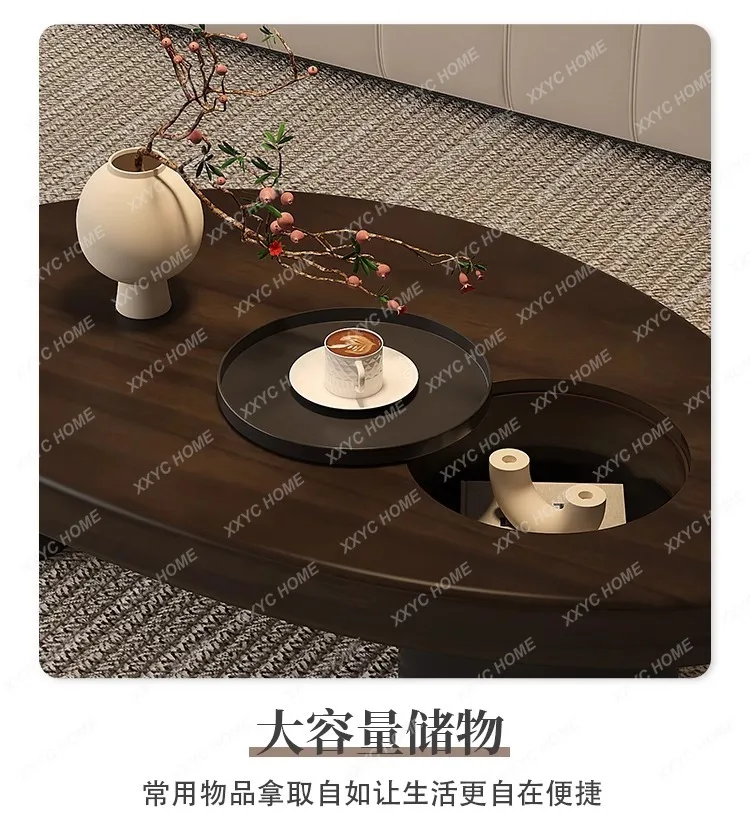 

Coffee Table Storage Cozy Retro Coffee Table Textured Warm Stolik Kawowy Living Room Furniture