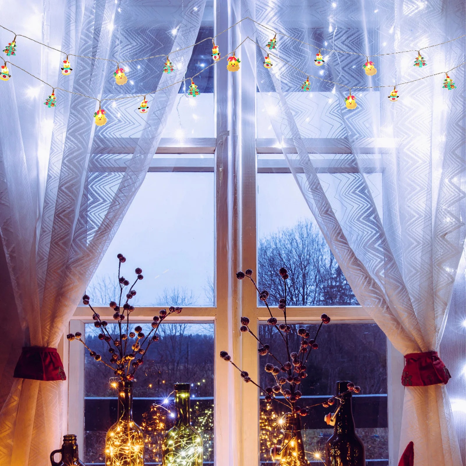 

200Cm Long Christmas Light String Warm White Led Lights For Christmas Tree Indoor Outdoor Decorations Festival Lighting Lamp