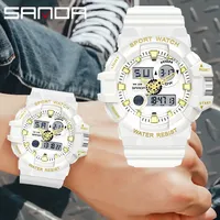 SANDA G-Style Outdoor Sports Men's Watches Luxury Military Quartz Watch Waterproof LED Digital Electron Timing Men Wristwatches